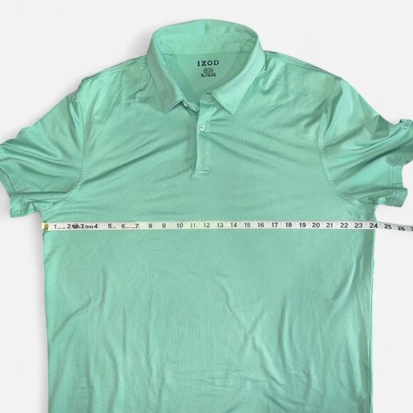 NWOT - IZOD Turquoise Collared Polo Golf Shirt - Picture 6 of 7